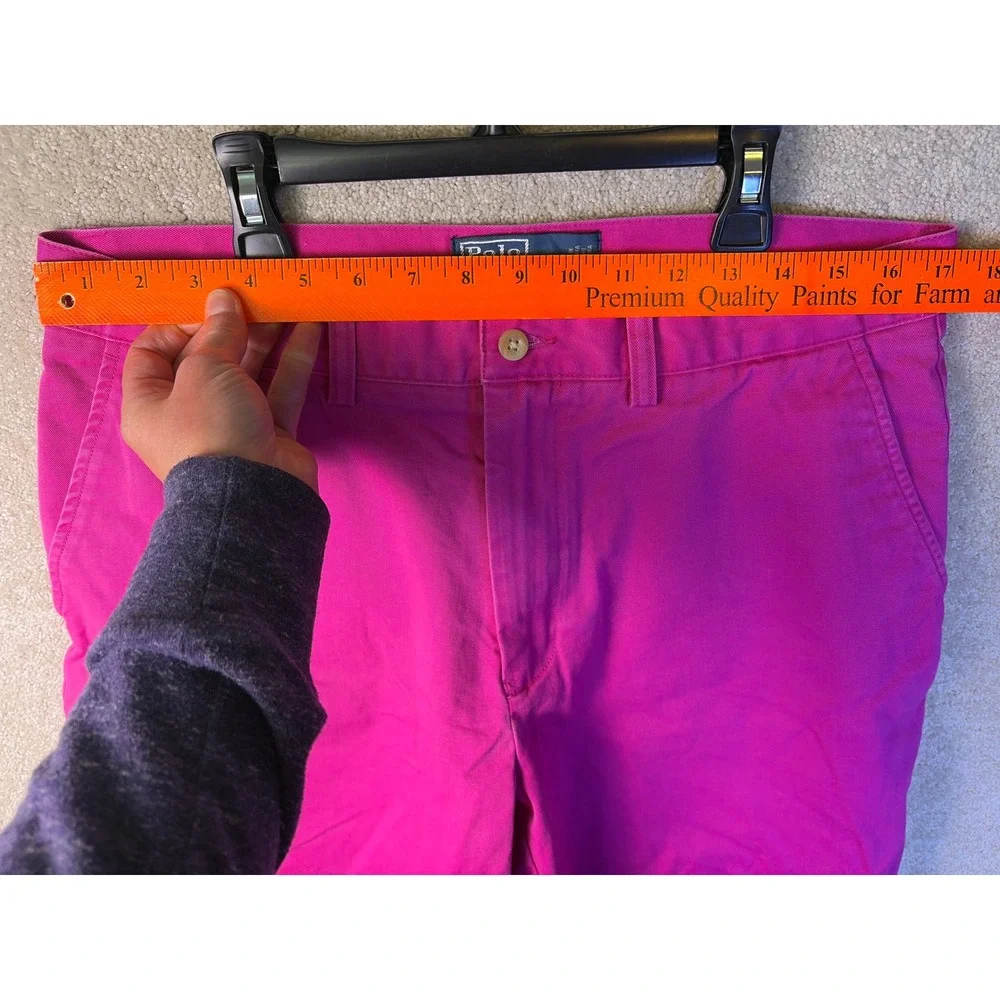 Polo Ralph Lauren Prospect‎ Short Mens 33 Pink Cotton Chino Flat Front Classic